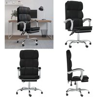 Bürostuhl mit Liegefunktion Schwarz Kunstleder - Bürostuhl - Schreibtischstuhl - Ergonomischer Stuhl - Arbeitsplatzstuhl - Gamingstuhl - Home & Living von VIDAXL