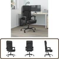 Bürostuhl mit Massagefunktion Schwarz Kunstleder - Masseurstuhl - Bürostuhl - Schreibtischstuhl - Ergonomischer Stuhl - Kunstledersessel von VIDAXL