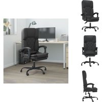 Bürostuhl mit Massagefunktion Schwarz Kunstleder - Masseurstuhl - Bürostuhl - Schreibtischstuhl - Ergonomischer Stuhl - Kunstledersessel von VIDAXL