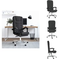 Bürostuhl mit Massagefunktion Schwarz Samt - Massage-Bürostuhl - Massage-Bürostühle - Bürostuhl Mit Massagefunktion - Bürostuhl Mit Liegefunktion von VIDAXL