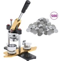 Buttonmaschine mit 500 Button-Teilen 37 mm Drehstanze - Vidaxl von VIDAXL