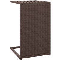 C-Tisch Braun 40x35x60 cm Poly Rattan vidaXL von VIDAXL