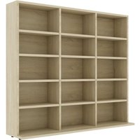 CD-Regal Sonoma-Eiche 102x23x89,5 cm Holzwerkstoff Vidaxl Braun von BONNEVIE