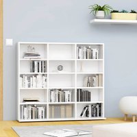 vidaXL CD-Regal Weiß 102x23x89,5 cm Holzwerkstoff von VIDAXL