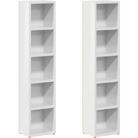 Vidaxl - CD-Regale 2 Stk. Hochglanz-Weiß 21x16x93,5 cm Holzwerkstoff von VIDAXL