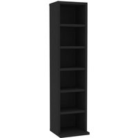 CD-Schrank Schwarz 21x20x88 cm Holzwerkstoff Vidaxl Schwarz von BONNEVIE