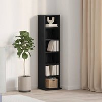 CD-Schrank Schwarz Eichen-Optik 21x20x88 cm Holzwerkstoff Vidaxl 727753 von VIDAXL