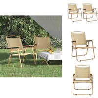 Campingstühle 2 Stk. Beige 54x55x78 cm Oxford-Gewebe - Campingstuhl - Klappstuhl - Gartenstuhl - Strandstuhl - Picknickstuhl Campingstühle 2 Stk. Beige 54x55x78 cm Oxford-Gewebe - Campingstuhl - Klappstuhl - Gartenstuhl - Strandstuhl - Picknickstuhl von VIDAXL