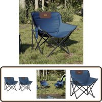 Campingstühle 2 Stk. mit Tasche Klappbar Blau - Campingstuhl - Klappstuhl - Gartenstuhl - Outdoor Stuhl - Picknickstuhl Campingstühle 2 Stk. mit Tasche Klappbar Blau - Campingstuhl - Klappstuhl - Gartenstuhl - Outdoor Stuhl - Picknickstuhl von VIDAXL