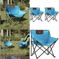 Campingstühle 2 Stk. mit Tasche Klappbar Hellblau - Campingstuhl - Klappstuhl - Gartenstuhl - Outdoor Stuhl - Picknickstuhl - Home & Living von VIDAXL
