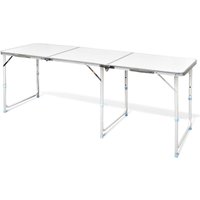 Bonnevie - Campingtisch zusammenklappbar höhenverstellbar Aluminium 180 x 60 cm vidaXL791611 von BONNEVIE