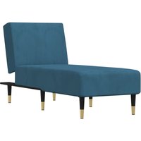 Chaiselongue Blau Samt Vidaxl von VIDAXL