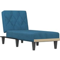 Chaiselongue Blau Samt Vidaxl Chaiselongue Blau Samt Vidaxl von VIDAXL