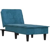 Chaiselongue Blau Samt Vidaxl von VIDAXL