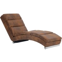 Chaiselongue Braun Wildleder-Optik vidaXL von VIDAXL