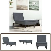 Chaiselongue Dunkelgrau Samt - Chaiselongue - Lounge Chair - Relaxsessel - Sessel - Samtcouch von VIDAXL