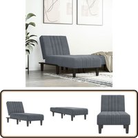 Chaiselongue Dunkelgrau Samt - Chaiselongue - Samtcouch - Relaxsessel - Wohnlandschaft - Lounge Sessel Chaiselongue Dunkelgrau Samt - Chaiselongue - Samtcouch - Relaxsessel - Wohnlandschaft - Lounge Sessel von VIDAXL