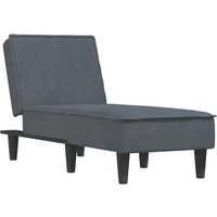 Chaiselongue Dunkelgrau Samt Vidaxl von VIDAXL