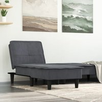 Chaiselongue Dunkelgrau Samt Vidaxl Chaiselongue Dunkelgrau Samt Vidaxl von VIDAXL