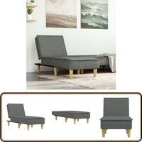 Chaiselongue Dunkelgrau Stoff - Chaiselongue - Relaxsessel - Wohnlounge - Sofa - Polstermöbel Chaiselongue Dunkelgrau Stoff - Chaiselongue - Relaxsessel - Wohnlounge - Sofa - Polstermöbel von VIDAXL