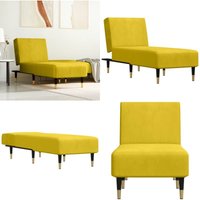 Chaiselongue Gelb Samt - Chaiselongue - Relaxsessel - Lounge Sessel - Samtcouch - Gelber Wohnbereich - Home & Living von VIDAXL
