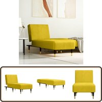 Chaiselongue Gelb Samt - Chaiselongue - Relaxsessel - Lounge Sessel - Samtcouch - Gelber Wohnbereich von VIDAXL