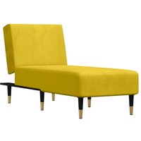 Chaiselongue Gelb Samt vidaXL von VIDAXL