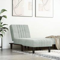 Chaiselongue Hellgrau Samt - Vidaxl Chaiselongue Hellgrau Samt - Vidaxl von VIDAXL
