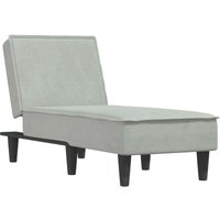 Chaiselongue Hellgrau Samt Vidaxl Chaiselongue Hellgrau Samt Vidaxl von VIDAXL