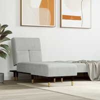 Chaiselongue Hellgrau Samt - Vidaxl Chaiselongue Hellgrau Samt - Vidaxl von VIDAXL