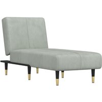 Chaiselongue Hellgrau Samt Vidaxl Chaiselongue Hellgrau Samt Vidaxl von VIDAXL