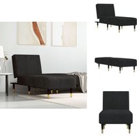 Chaiselongue Schwarz Samt - Samtsofa - Lounge Chair - Relaxsessel - Ecksitzmöbel - Wohnzimmersofa Chaiselongue Schwarz Samt - Samtsofa - Lounge Chair - Relaxsessel - Ecksitzmöbel - Wohnzimmersofa von VIDAXL