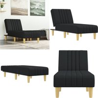 Chaiselongue Schwarz Stoff - Chaiselongue - Relaxsessel - Schlafcouch - Lounge Sessel - Wohnzimmermöbel - Home & Living von VIDAXL