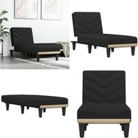 Chaiselongue Schwarz Stoff - Chaiselongue - Relaxsessel - Schlafcouch - Lounge Sessel - Wohnzimmermöbel - Home & Living von VIDAXL
