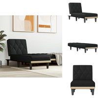 Chaiselongue Schwarz Stoff - Chaiselongue - Relaxsessel - Schlafcouch - Lounge Sessel - Wohnzimmermöbel Chaiselongue Schwarz Stoff - Chaiselongue - Relaxsessel - Schlafcouch - Lounge Sessel - Wohnzimmermöbel von VIDAXL
