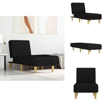 Chaiselongue Schwarz Stoff - Chaiselongue - Relaxsessel - Schlafcouch - Lounge Sessel - Wohnzimmermöbel Chaiselongue Schwarz Stoff - Chaiselongue - Relaxsessel - Schlafcouch - Lounge Sessel - Wohnzimmermöbel von VIDAXL