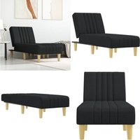 Chaiselongue Schwarz Stoff - Chaiselongue - Relaxsessel - Schlafcouch - Wohnzimmermöbel - Polstermöbel - Home & Living von VIDAXL
