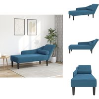 Chaiselongue mit Kissen Blau Samt - Chaiselongue - Chaiselongues - Chaise Longue - Loungesofa Chaiselongue mit Kissen Blau Samt - Chaiselongue - Chaiselongues - Chaise Longue - Loungesofa von VIDAXL