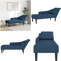 Chaiselongue mit Kissen Blau Stoff - Vidaxl von VIDAXL