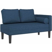 Chaiselongue mit Kissen Blau Stoff Vidaxl Chaiselongue mit Kissen Blau Stoff Vidaxl von VIDAXL