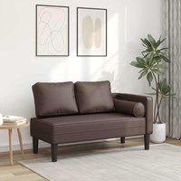 Chaiselongue mit Kissen Braun Kunstleder Vidaxl von VIDAXL