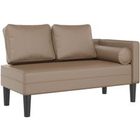 Vidaxl - Chaiselongue mit Kissen Cappuccino Kunstleder von VIDAXL