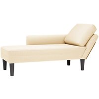 Chaiselongue mit Kissen Creme Cordstoff Vidaxl von VIDAXL