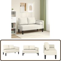 Chaiselongue mit Kissen Creme Samt - Chaiselongue - Samtsofa - Relaxsessel - Lounge Sofa - Cremefarben von VIDAXL