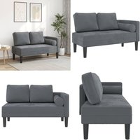 Chaiselongue mit Kissen Dunkelgrau Samt - Chaiselongue - Samtsofa - Lounge Sofa - Relaxsessel - Wohnlandschaft - Home & Living Chaiselongue mit Kissen Dunkelgrau Samt - Chaiselongue - Samtsofa - Lounge Sofa - Relaxsessel - Wohnlandschaft - Home & Living von VIDAXL
