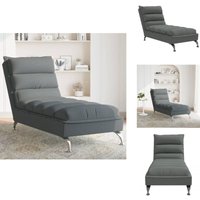 Chaiselongue mit Kissen Dunkelgrau Stoff - Chaiselongue - Chaiselongues - Recamiere - Moderne Chaiselongue von VIDAXL