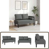 Chaiselongue mit Kissen Dunkelgrau Stoff - Chaiselongue - Relaxsessel - Wohnzimmermöbel - Grau Sofa - Polstermöbel Chaiselongue mit Kissen Dunkelgrau Stoff - Chaiselongue - Relaxsessel - Wohnzimmermöbel - Grau Sofa - Polstermöbel von VIDAXL