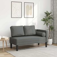 Vidaxl - Chaiselongue mit Kissen Dunkelgrau Stoff von VIDAXL