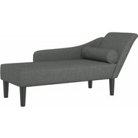 Vidaxl - Chaiselongue mit Kissen Dunkelgrau Stoff von VIDAXL