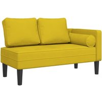 Vidaxl - Chaiselongue mit Kissen Gelb Samt Vidaxl - Chaiselongue mit Kissen Gelb Samt von VIDAXL